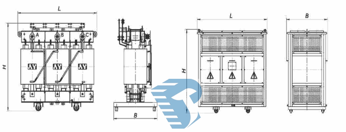 Габаритные размеры трансформаторов ТС и ТСЗ